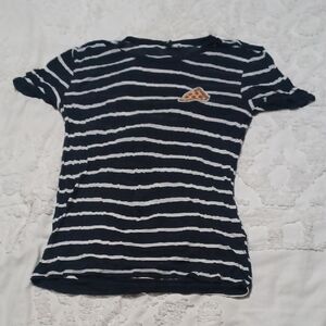 H&M Navy and White Striped Tee